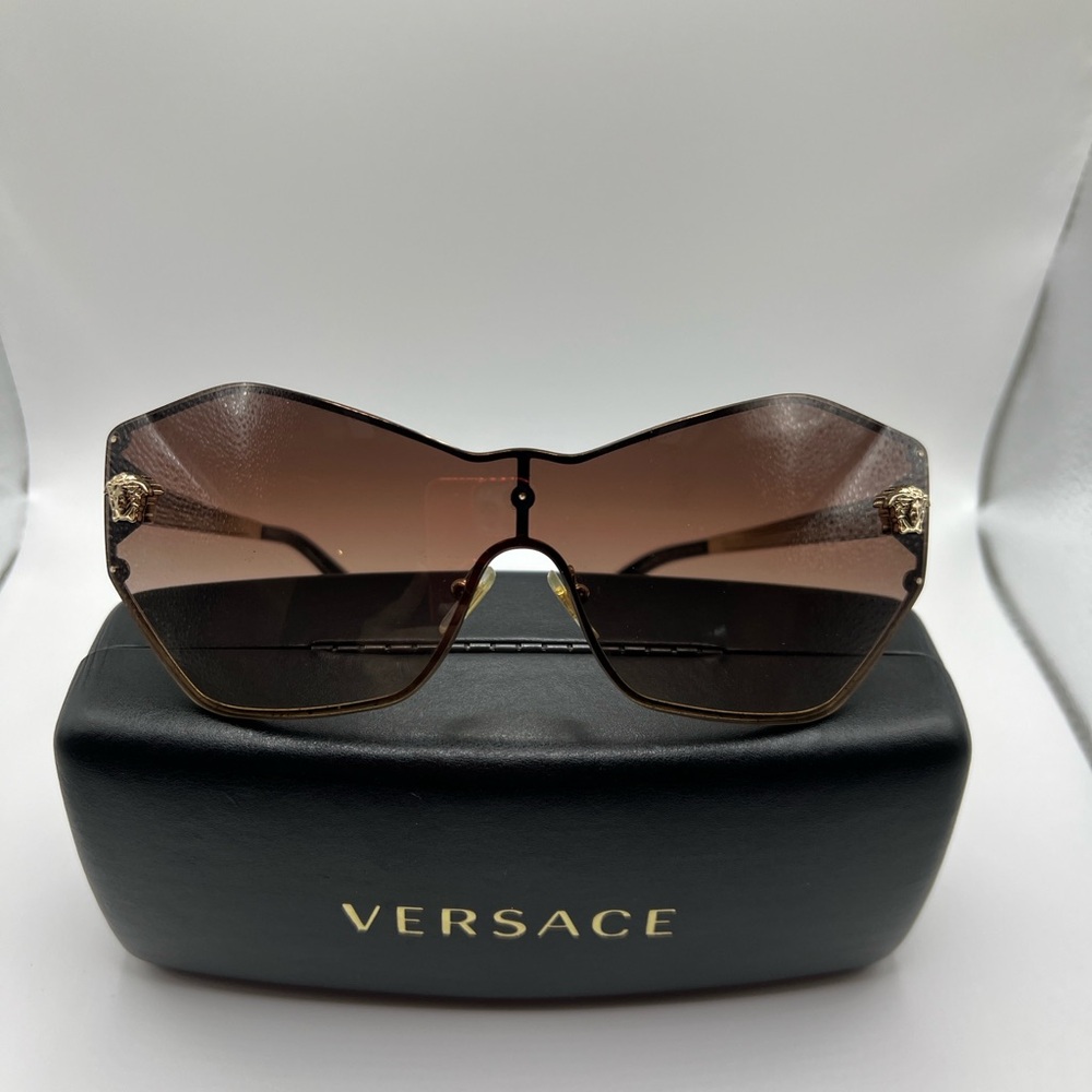 Versace womens Gold & Brown sunglasses